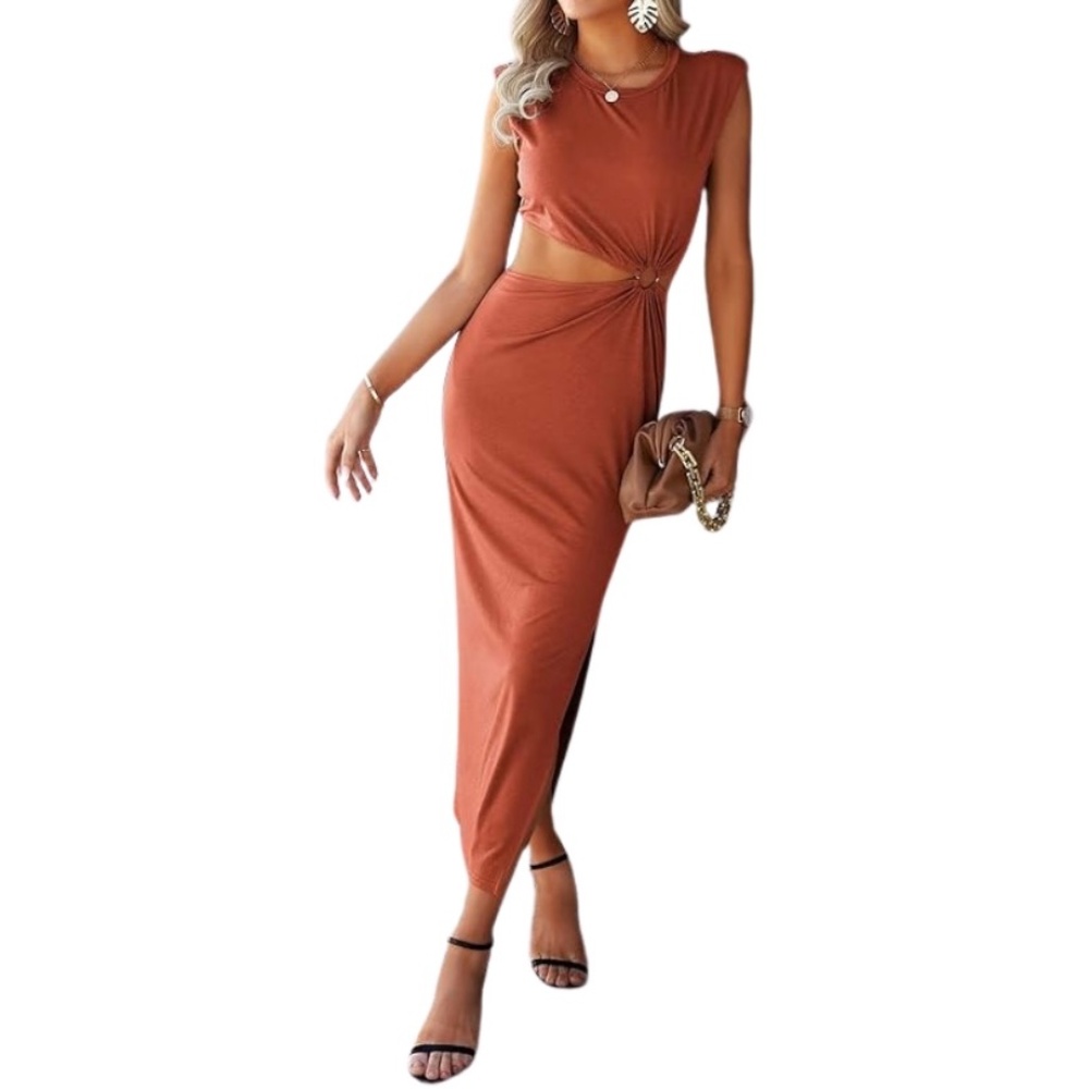 Women's Dresses -Ring Cut Out Dress